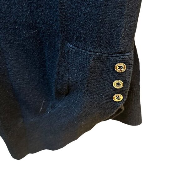 Lilly Pulitzer Micaila Black‎ Metallic Open Front Cardigan Women's Size Large - Picture 5 of 9